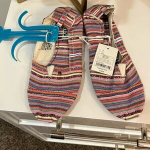 Brand new striped loafer tennis shoes